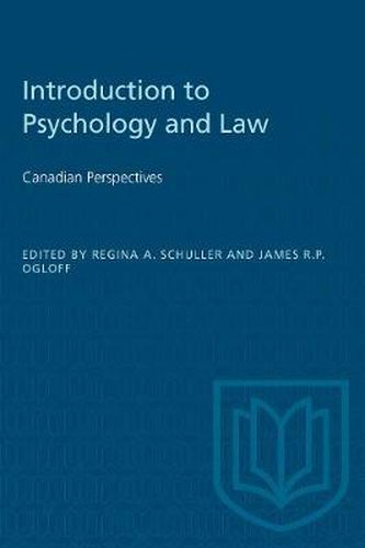 Cover image for Introduction to Psychology and Law: Canadian Perspectives