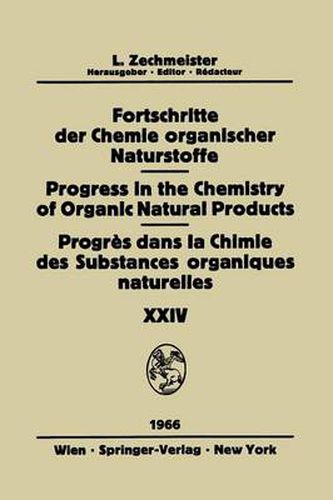 Fortschritte Der Chemie Organischer Naturstoffe / Progress in the Chemistry of Organic Natural Products / Progres Dans La Chimie DES Substances Organiques Naturelles