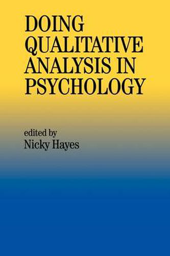 Cover image for Doing Qualitative Analysis In Psychology