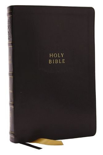 Cover image for KJV, Center-Column Reference Bible with Apocrypha, Leathersoft, Black, 73,000 Cross-References, Red Letter, Thumb Indexed, Comfort Print: King James Version