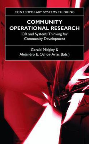 Cover image for Community Operational Research: OR and Systems Thinking for Community Development