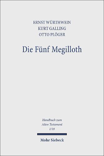 Die Funf Megilloth: Ruth, Das Hohelied, Esther, Der Prediger, Die Klagelieder