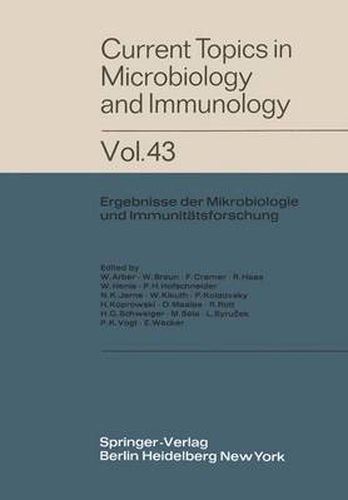 Current Topics in Microbiology and Immunology: Ergebnisse der Mikrobiologie und Immunitatsforschung