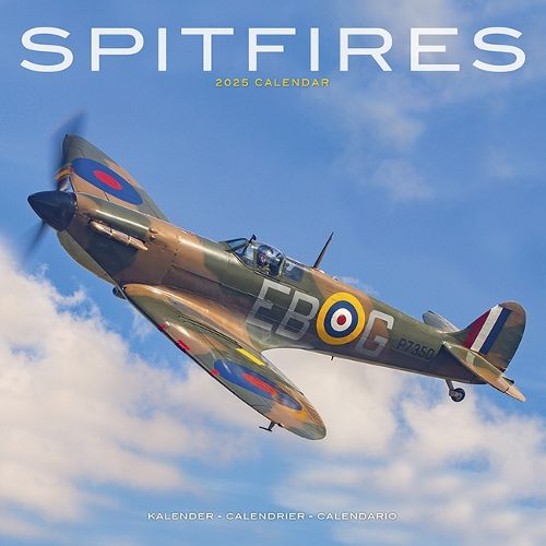 Cover image for Spitfires Calendar 2025 Square Plane Wall Calendar - 16 Month