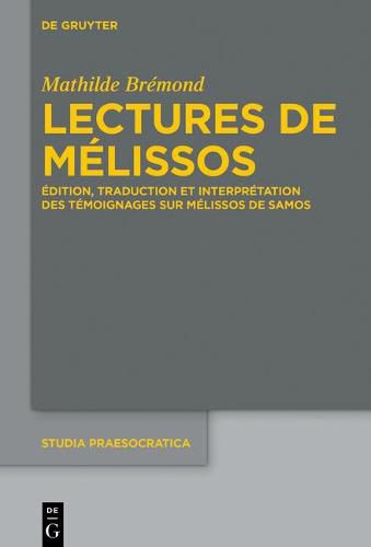 Lectures de Melissos