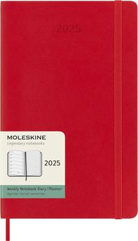 Cover image for Scarlet Red Large Weekly Notebook Softcover 2025 Moleskine Diary