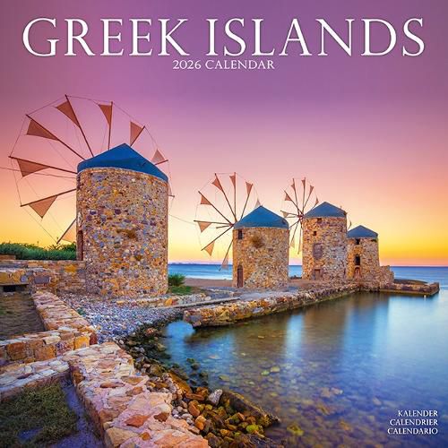 Cover image for Greek Islands Calendar 2026 Square Travel Wall Calendar - 16 Month