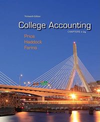 Cover image for College Accounting Chapters 1-24 with Connect Plus