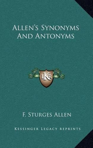 Cover image for Allen's Synonyms and Antonyms