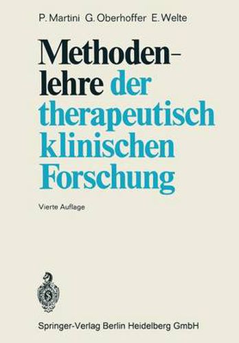 Cover image for Methodenlehre Der Therapeutisch-Klinischen Forschung