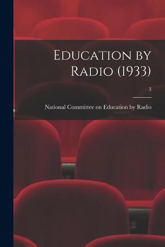 Cover image for Education by Radio (1933); 3