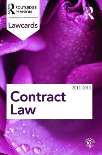 Cover image for Contract Lawcards 2012-2013
