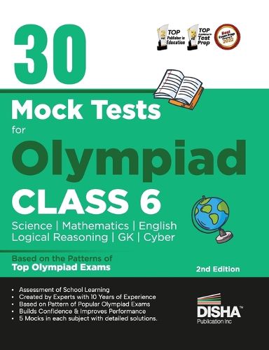 Cover image for 30 Mock Test Series for Olympiads Class 6 Science, Mathematics, English, Logical Reasoning, Gk/ Social & Cyber