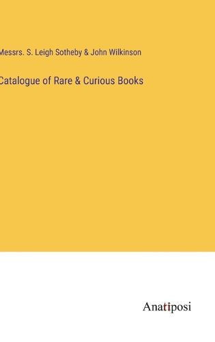 Cover image for Catalogue of Rare & Curious Books