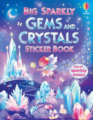 Cover image for Big Sparkly Gems and Crystals Sticker Book