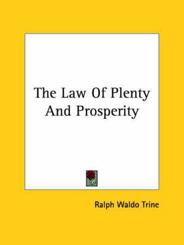 Cover image for The Law of Plenty and Prosperity