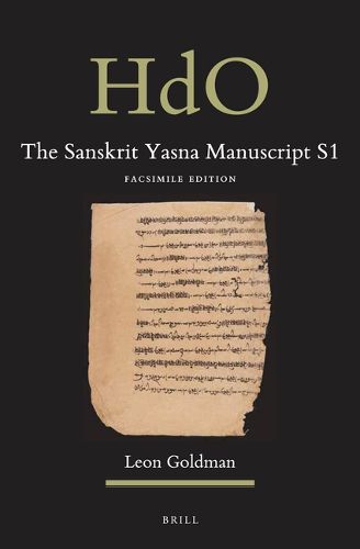 Cover image for The Sanskrit Yasna Manuscript S1: Facsimile Edition