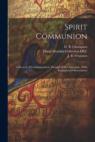 Cover image for Spirit Communion