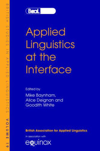 Cover image for Applied Linguistics at the Interface