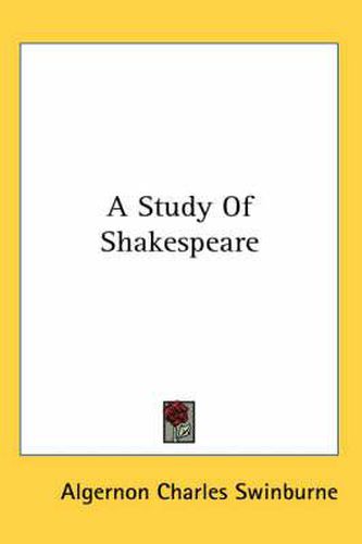 Cover image for A Study of Shakespeare