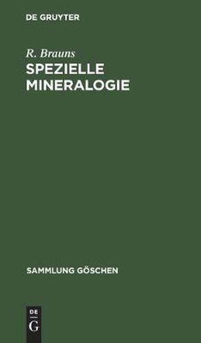 Cover image for Spezielle Mineralogie