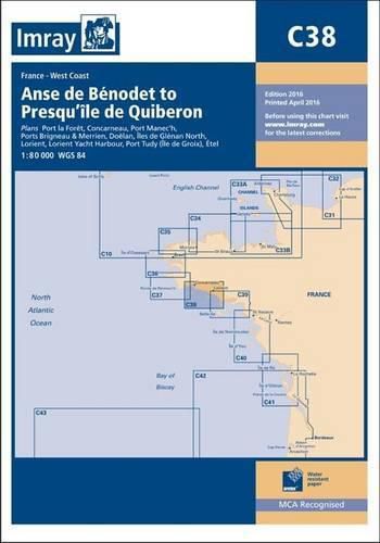 Cover image for Imray Chart C38: Anse de Benodet to Presqu'ile de Quiberon