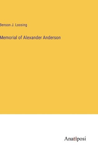 Cover image for Memorial of Alexander Anderson