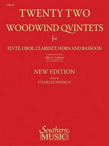 Cover image for 22 Woodwind Quintets: Woodwind Quintet