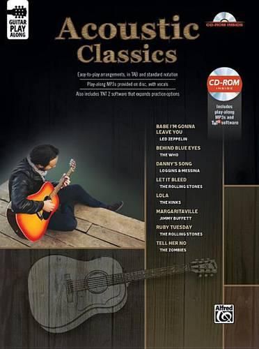 Cover image for Classic Acoustic Guitar Play-Along: Guitar Tab, Book & CD-ROM