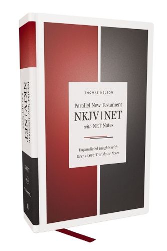 Cover image for NKJV-NET Parallel New Testament with NET Translators' Notes, Hardcover, Red Letter, Comfort Print