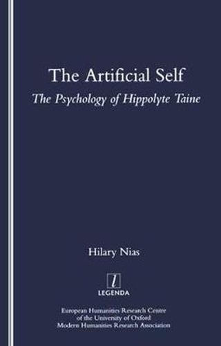 Cover image for The Artificial Self: The Psychology of Hippolyte Taine