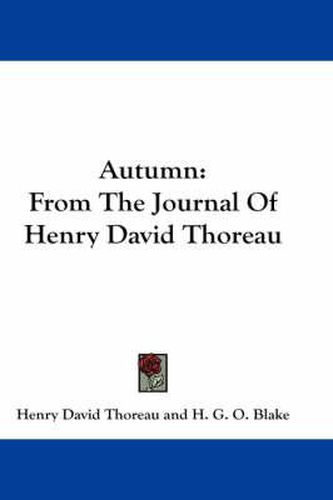 Cover image for Autumn: From the Journal of Henry David Thoreau