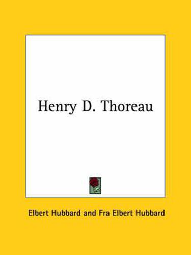 Cover image for Henry D. Thoreau