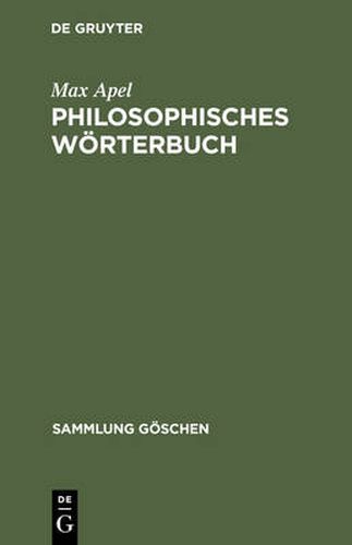 Cover image for Philosophisches Woerterbuch