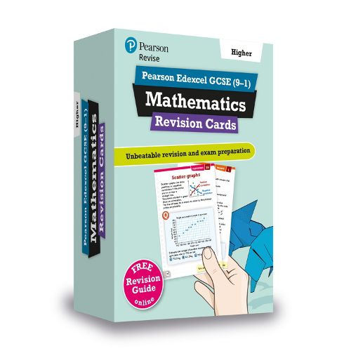 Pearson REVISE Edexcel GCSE (9-1) Maths Higher Revision Cards (with free online Revision Guide): for home learning, 2022 and 2023 assessments and exams