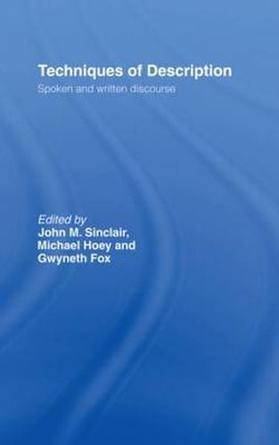 Cover image for Techniques of Description: Spoken and Written Discourse