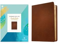 Cover image for NLT Courage for Life Study Bible for Women (Genuine Leather, Brown, Filament Enabled)