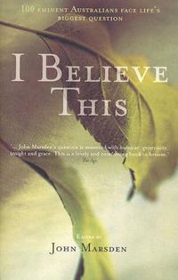 Cover image for I Believe This