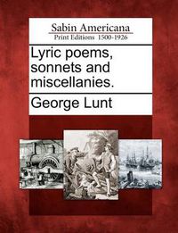 Cover image for Lyric Poems, Sonnets and Miscellanies.