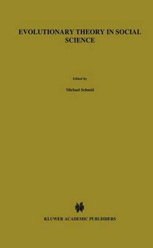 Cover image for Evolutionary Theory in Social Science