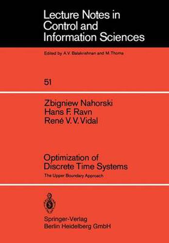 Cover image for Optimization of Discrete Time Systems: The Upper Boundary Approach