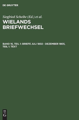 Cover image for Wielands Briefwechsel V 16/1