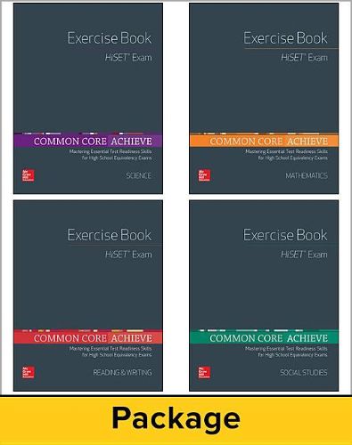 Cover image for Common Core Achieve, Hiset Exercise Book 25 Copy Set