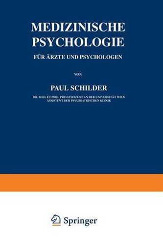 Medizinische Psychologie Fur AErzte Und Psychologen