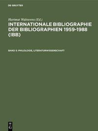 Cover image for Philologie, Literaturwissenschaft