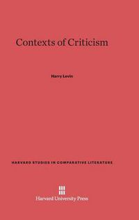 Cover image for Contexts of Criticism