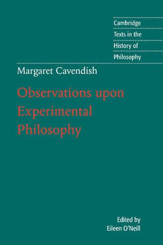 Cover image for Margaret Cavendish: Observations upon Experimental Philosophy