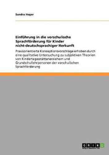 Cover image for Einfuhrung in die vorschulische Sprachfoerderung fur Kinder nicht-deutschsprachiger Herkunft