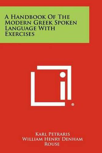 Cover image for A Handbook of the Modern Greek Spoken Language with Exercises