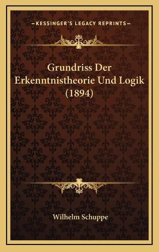 Grundriss Der Erkenntnistheorie Und Logik (1894)